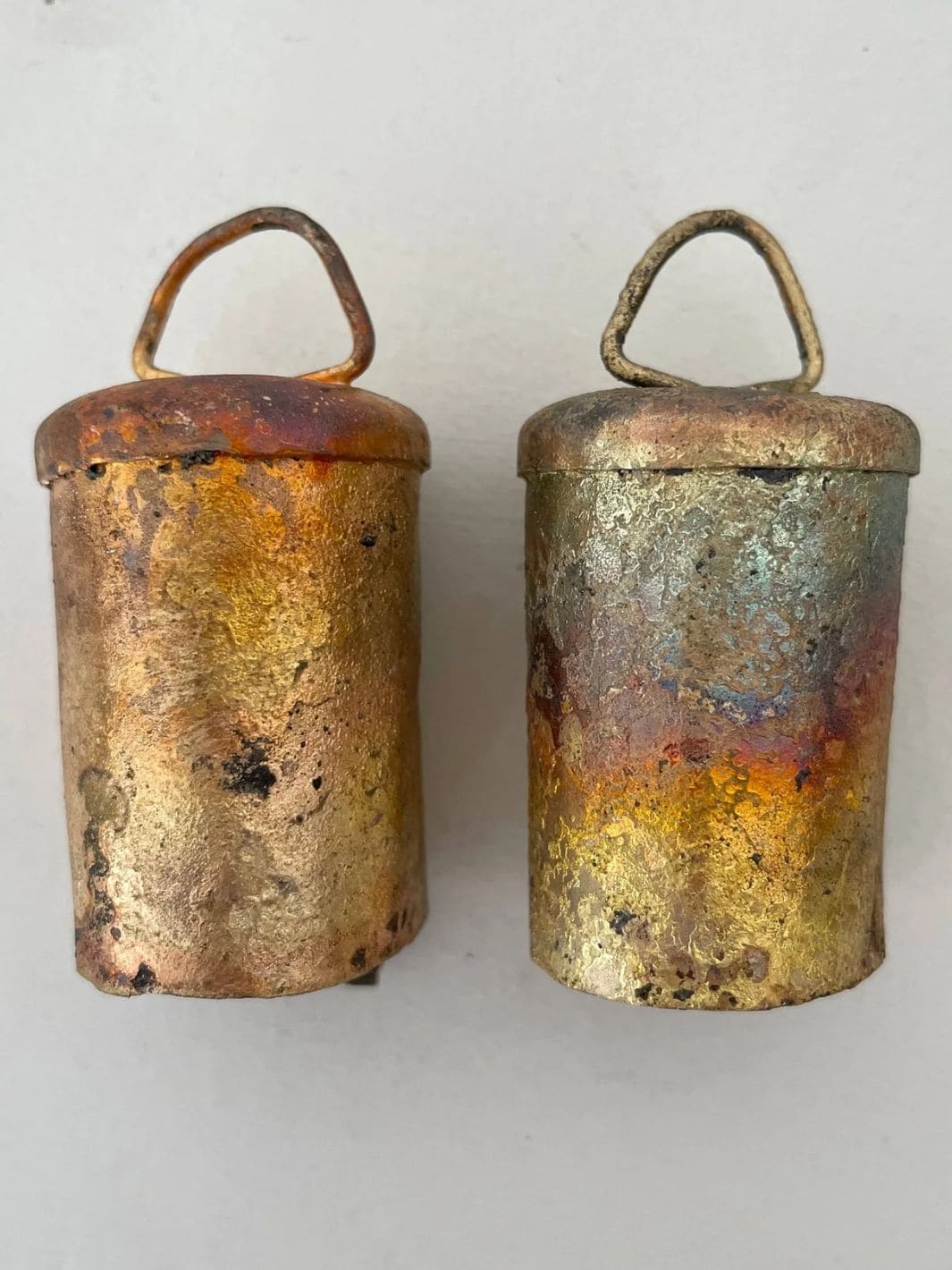 Fort & Field 2 1/4" Rustic Flat Top Tin Brass Finish Bell Metal Striker | Twentyseven Toronto