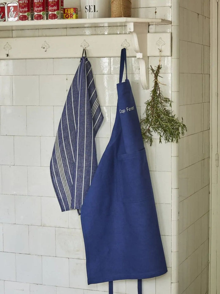 Sylvie Thiriez Aux petits oignons blue dishcloth | Twentyseven Toronto