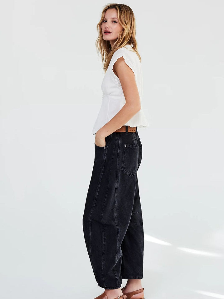 Twentyseven - Free People Good Luck Mid-Rise Barrel Jeans - Soundwave