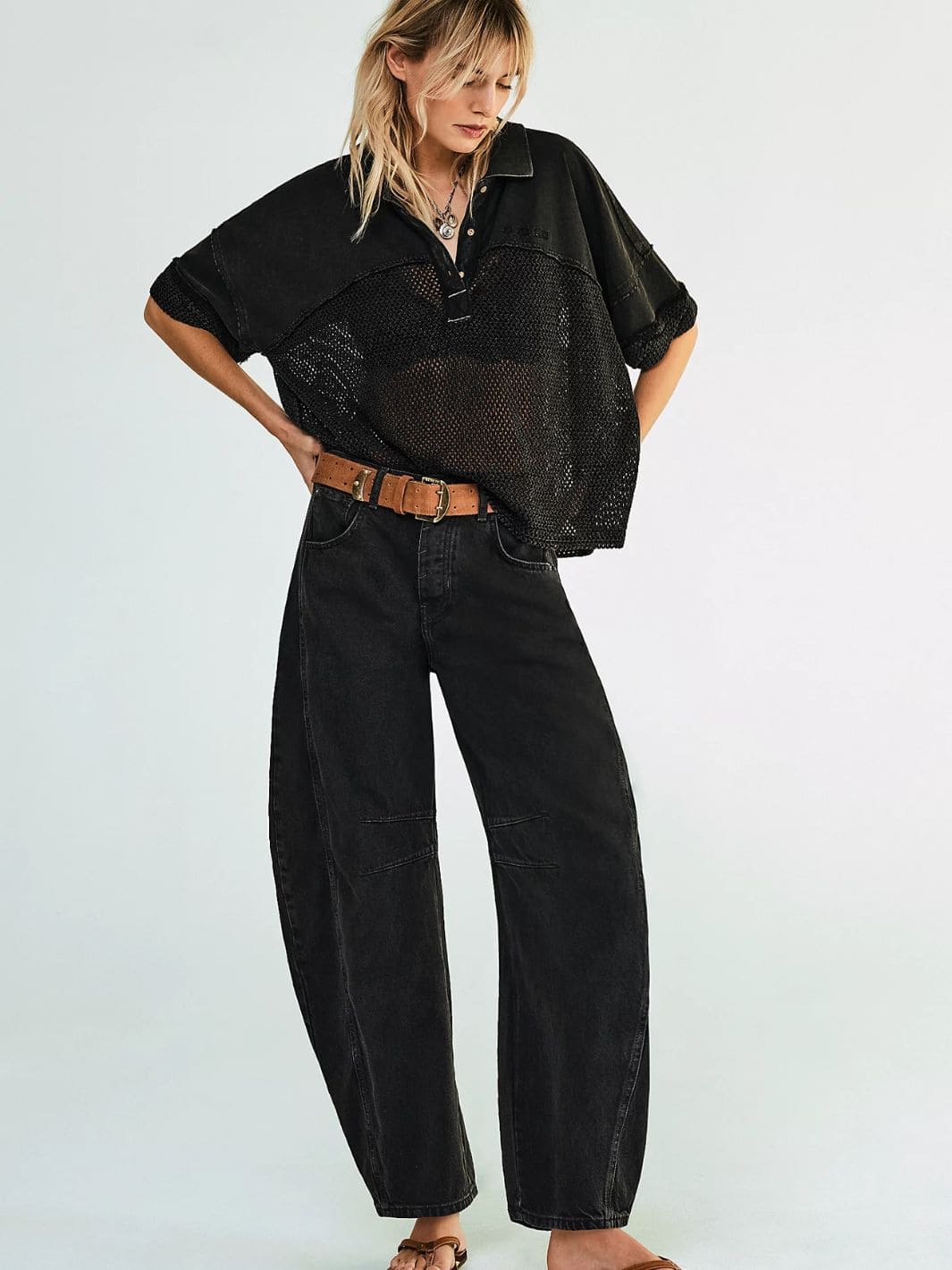 Twentyseven - Free People Good Luck Mid-Rise Barrel Jeans - Soundwave