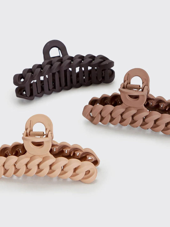 KITSCH Eco-friendly Chain 3pcs Claw Clip Set - Neutral | Twentyseven Toronto