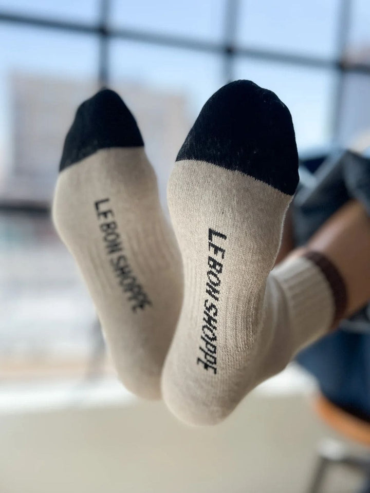 Le Bon Shoppe Color Block Girlfriend Socks in Black Coffee | Twentyseven Toronto
