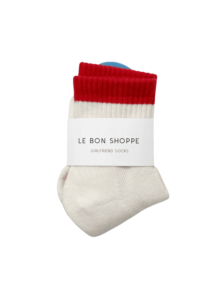Le Bon Shoppe Color Block Girlfriend Socks in Blue Red | Twentyseven Toronto
