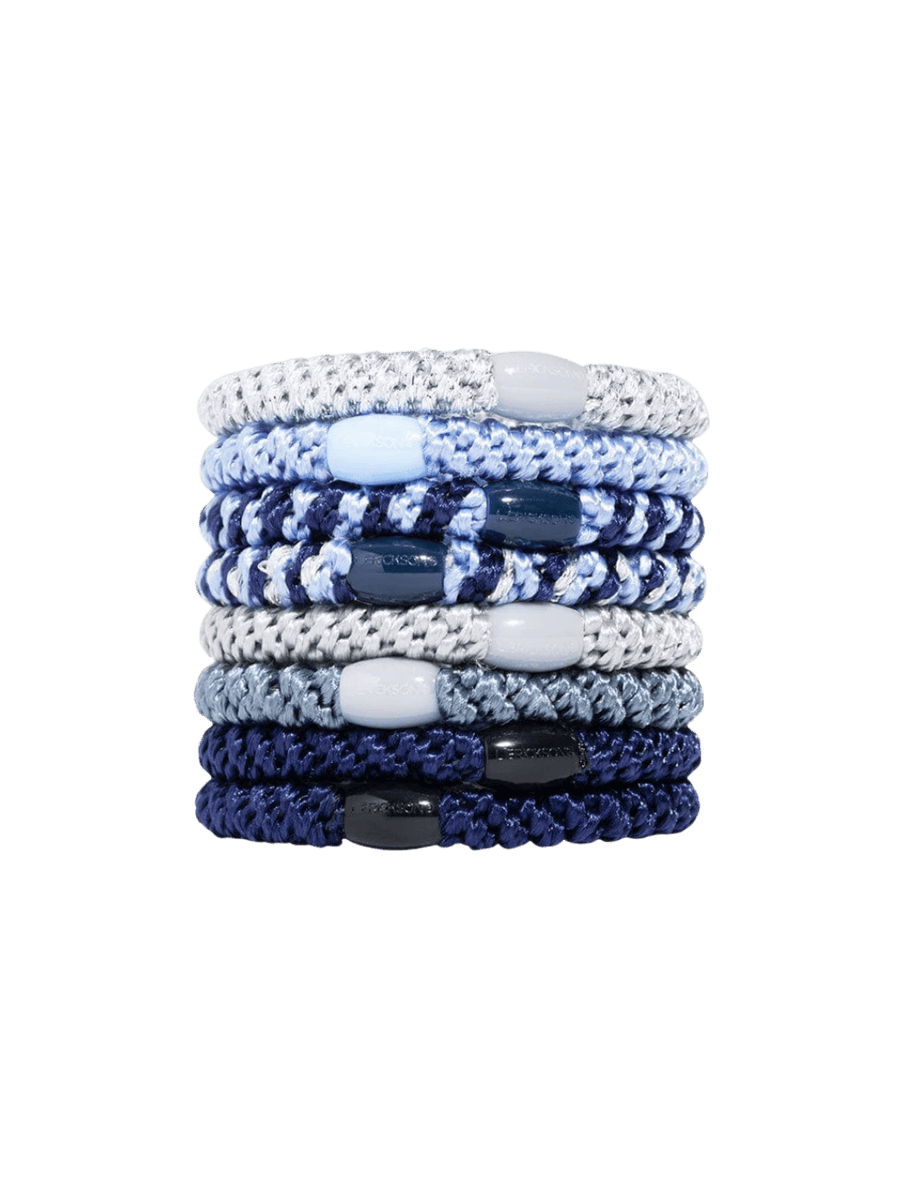 L. Erickson Grab & Go Ponytail Holders 8 Pack - Denim | Twentyseven Toronto