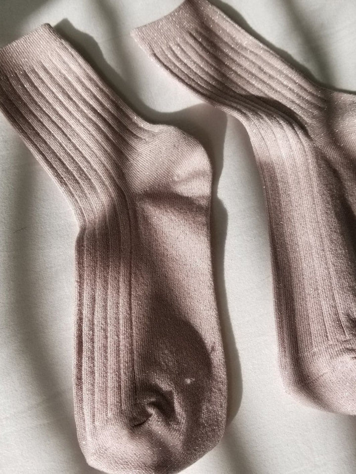 Le Bon Shoppe Her Socks (MODAL Lurex) - Rose Glitter | Twentyseven Toronto