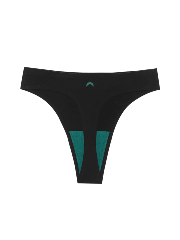 Huha Mineral Underwear Seamless High Rise Thong in Black | Twentyseven Toronto