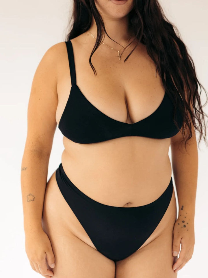 Huha Mineral Underwear Seamless High Rise Thong in Black | Twentyseven Toronto