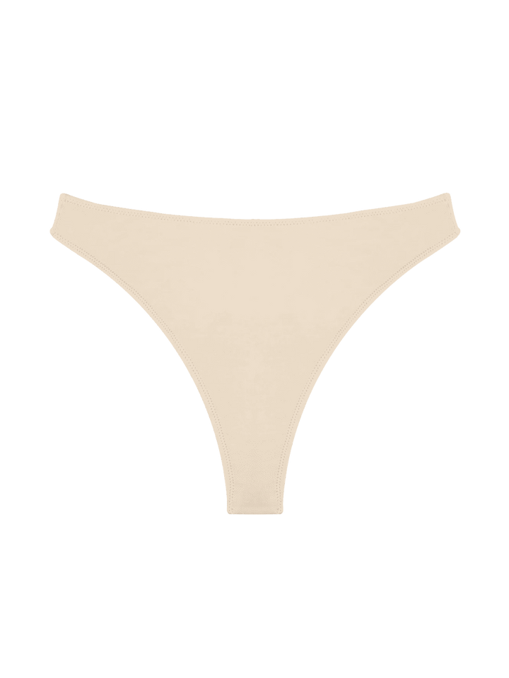 High Rise Thong - Beige