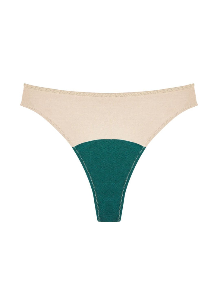High Rise Thong - Beige