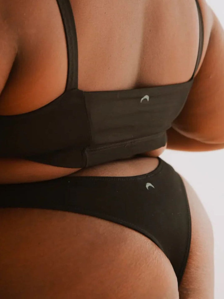 Black High Rise Thong - Huha Mineral Undies | Twentyseven Toronto