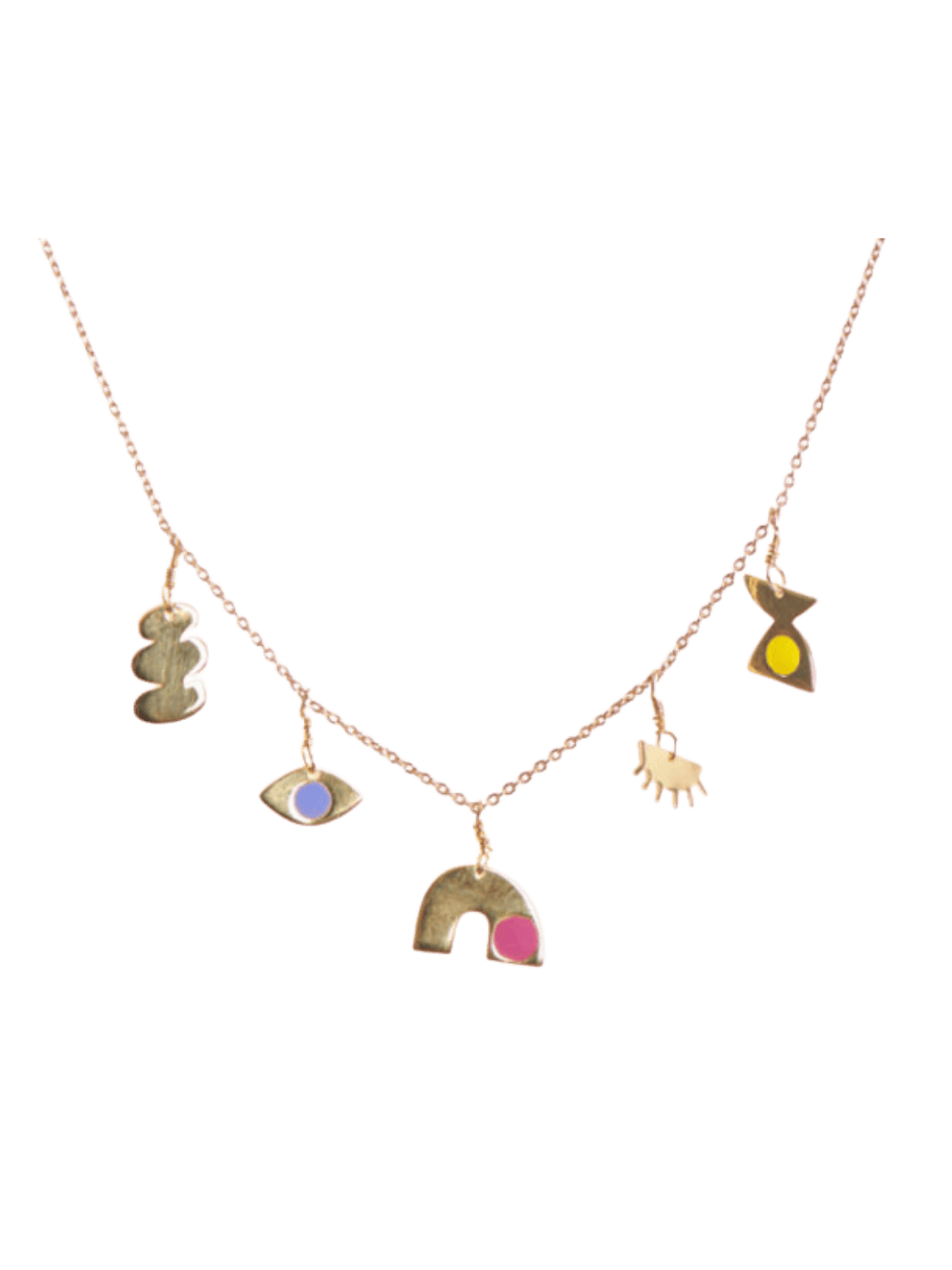 Tassia Canellis 25 Klin D’Œil Necklace - Blue, Pink, Yellow | Twentyseven Toronto