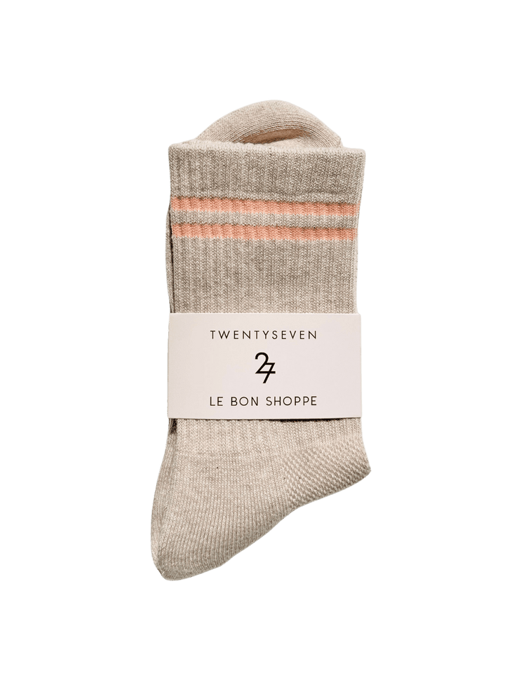 Le Bon Shoppe x Twentyseven Boyfriend Sock in Oatmeal/Rose | Twentyseven Toronto