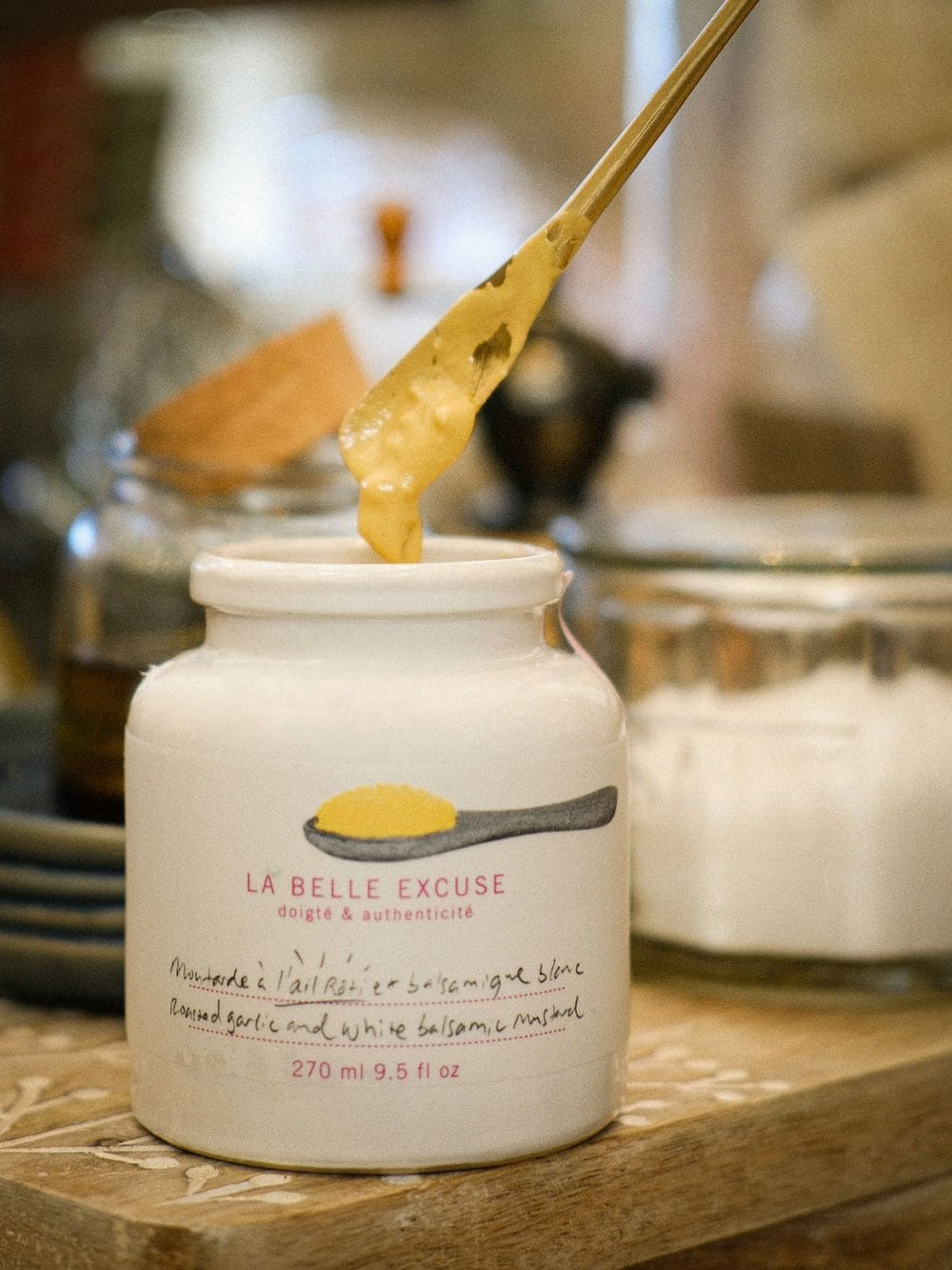 La Belle Excuse Roasted Garlic and White Balsamic Mustard | 270ml | Twentyseven Toronto
