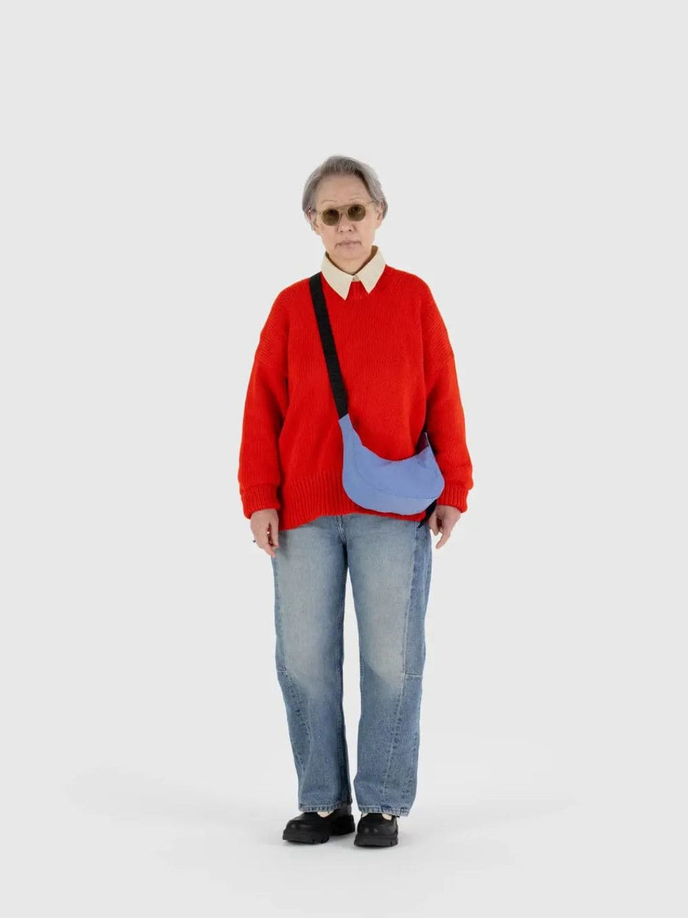 BAGGU Small Nylon Crescent Bag in Cornflower | Twentyseven Toronto