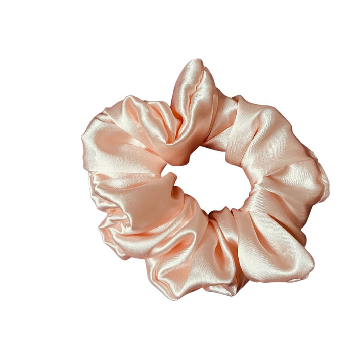 Soft Pink Satin Scrunchie