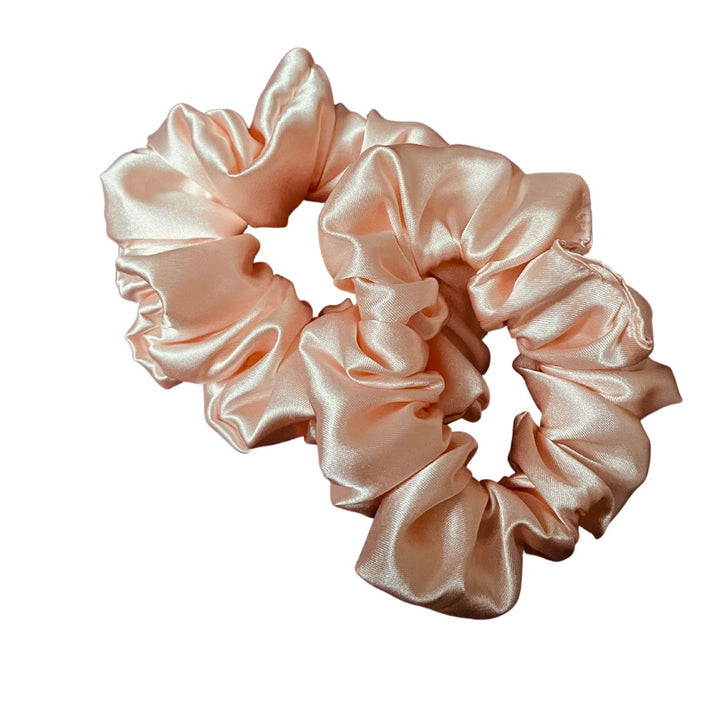 Soft Pink Satin Scrunchie