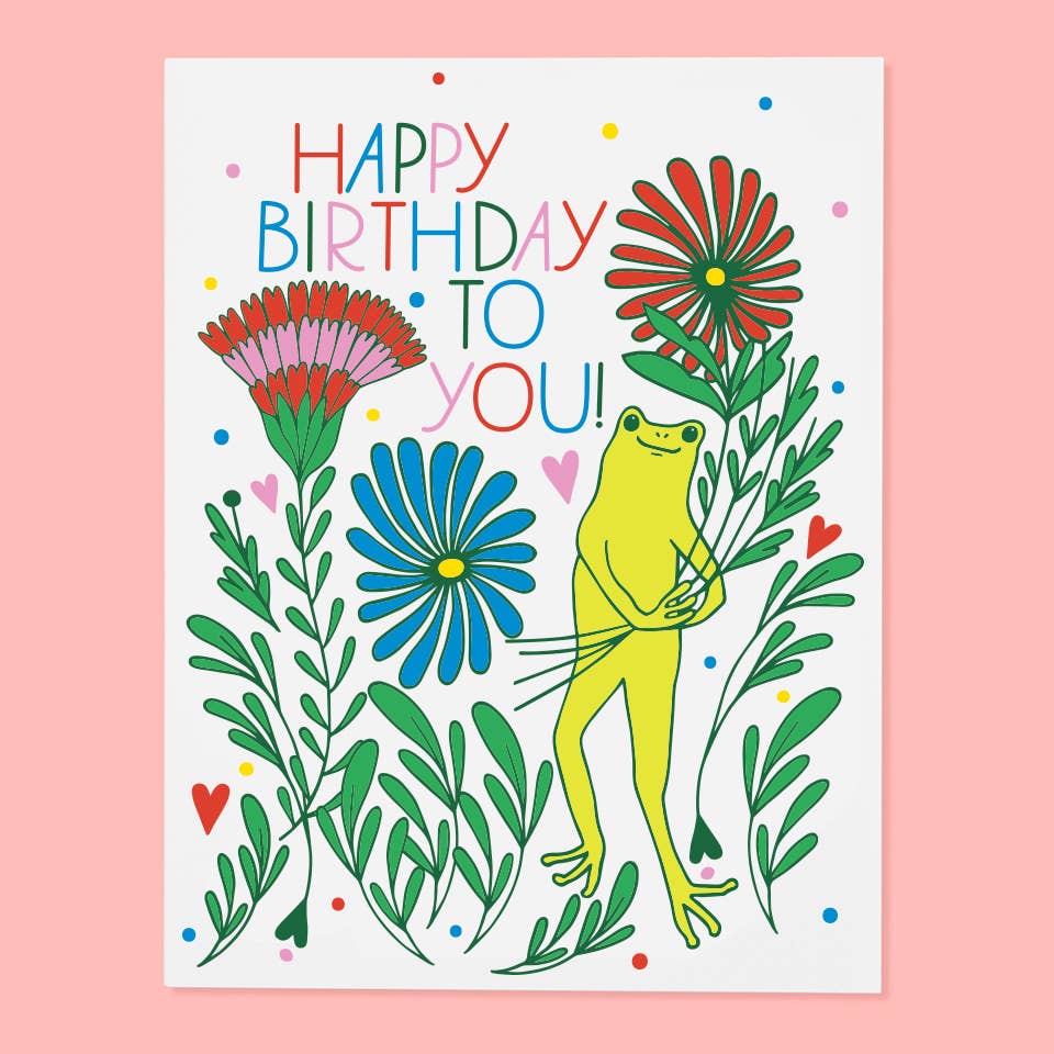 Froggy Bouquet Card