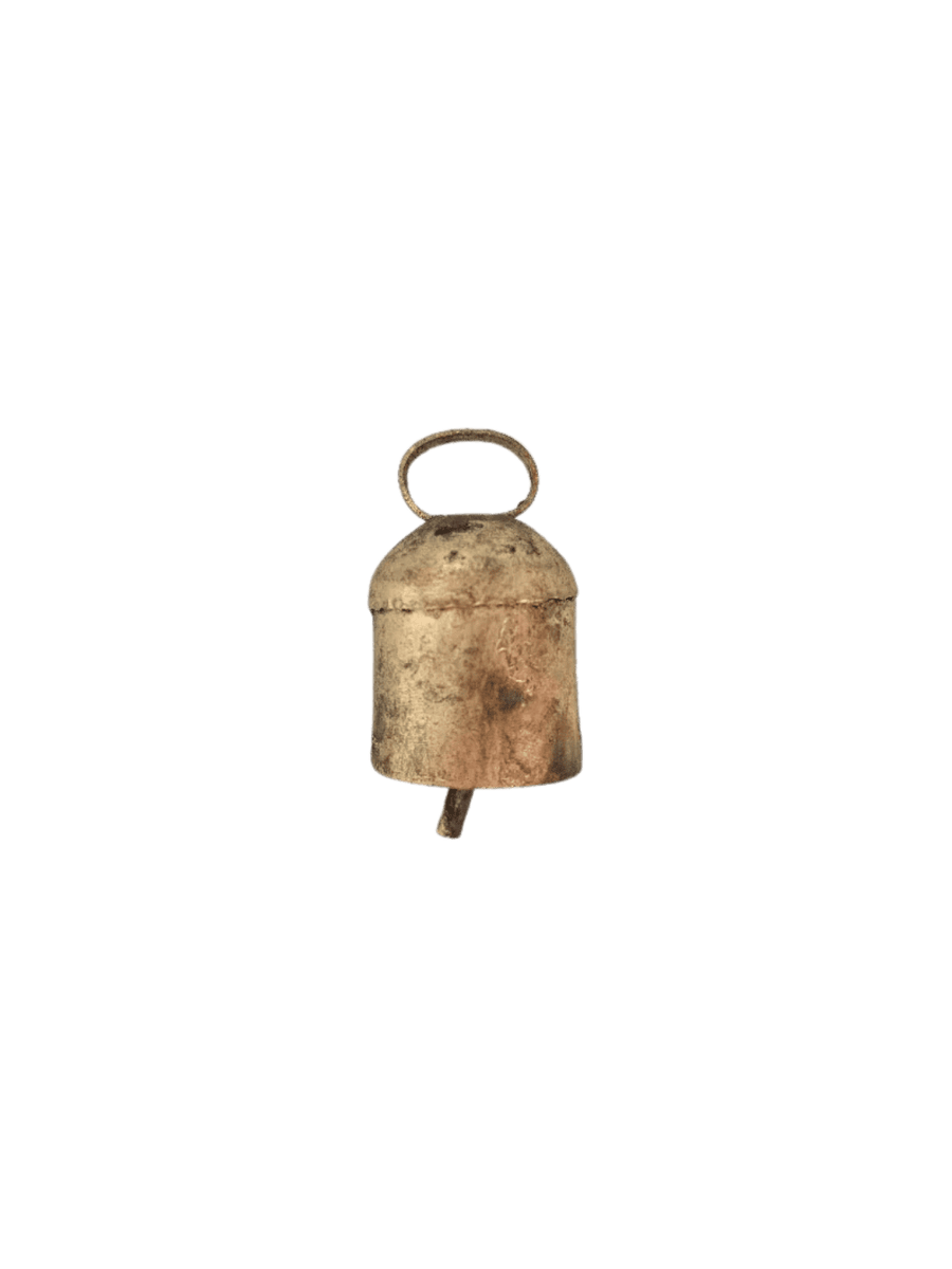 Fort & Field 1 3/4" Rustic Little Rounded Top Tin Brass Finish Bell | Twentyseven Toronto