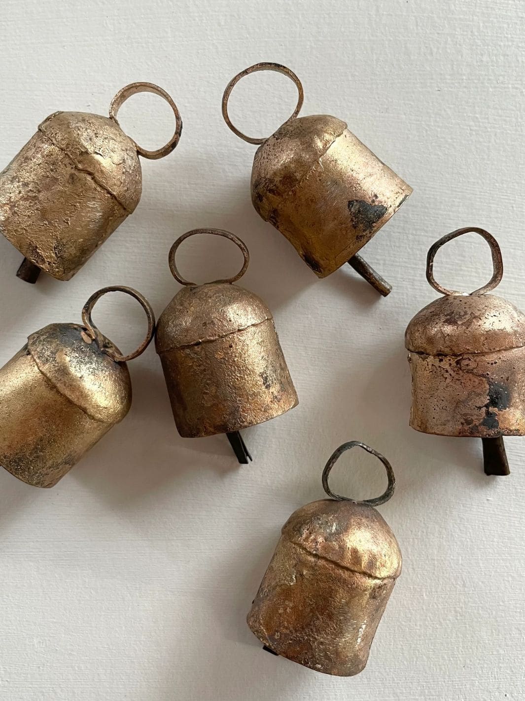Fort & Field 1 3/4" Rustic Little Rounded Top Tin Brass Finish Bell | Twentyseven Toronto