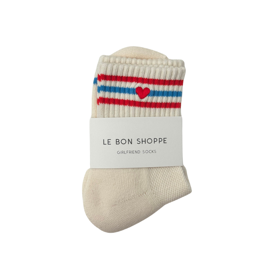 Twentyseven Toronto - Le Bon Shoppe Girlfriend Socks - Leche + Heart