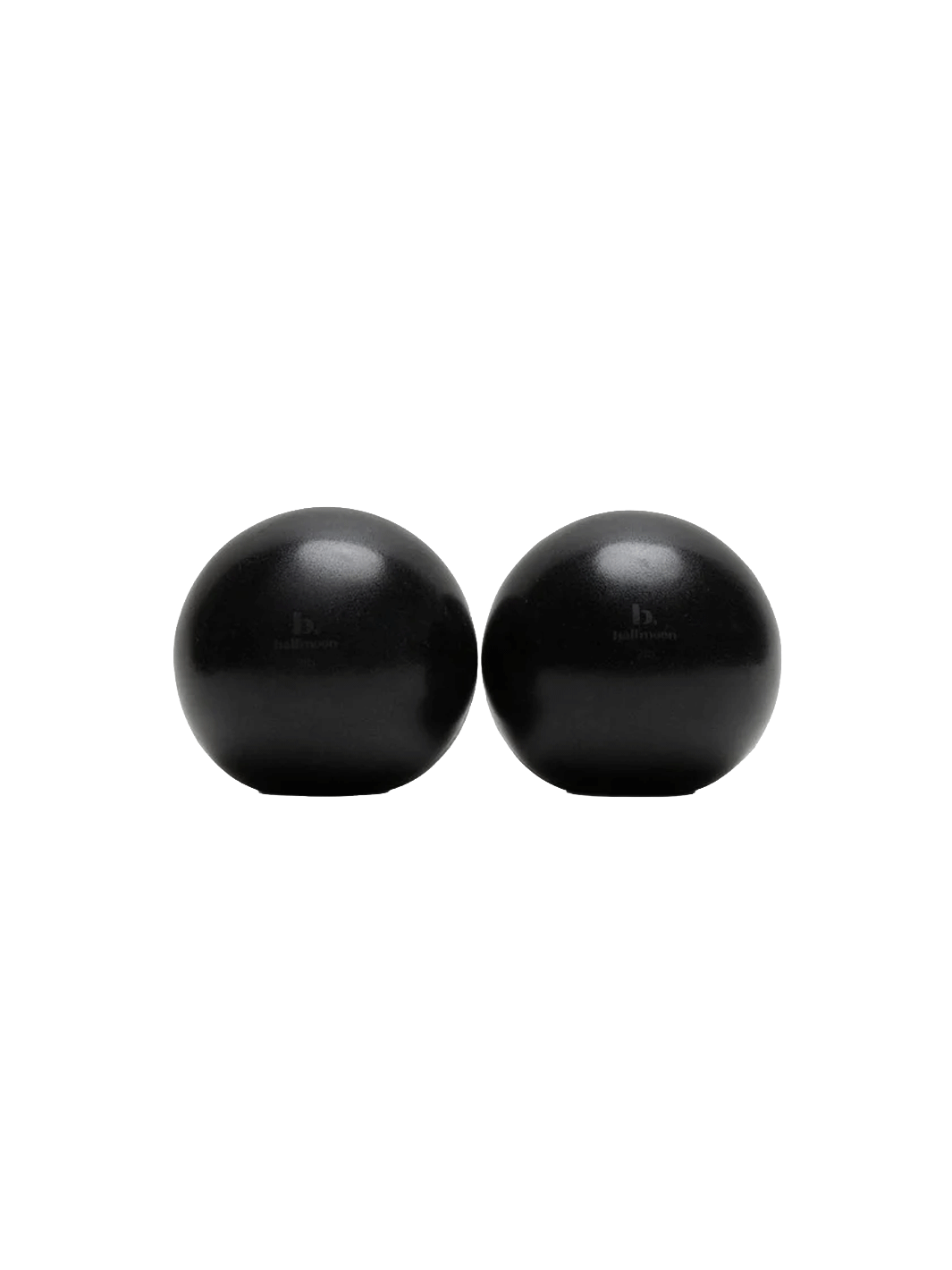 1. Pair of black Halfmoon 2 lb Sphere Weights on a white background | Twentyseven Toronto