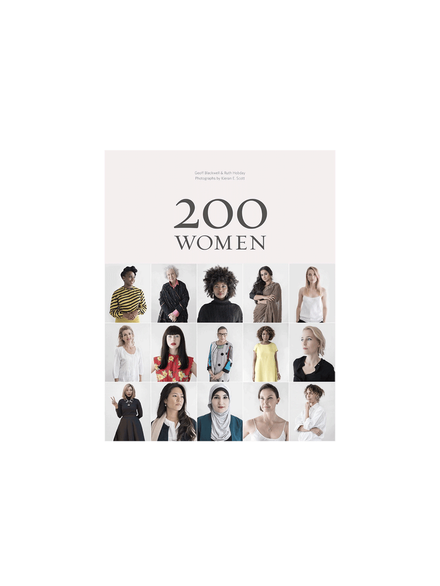 200 Women by Geoff Blackwell and Ruth Hobday, featuring a grid of portrait photography of women from around the world on the book cover | Twentyseven Toronto