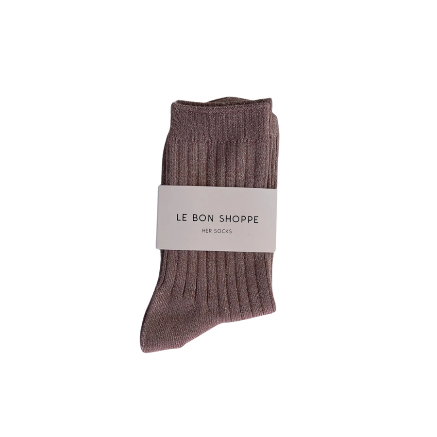 Twentyseven Toronto - Le Bon Shoppe Her Socks (MODAL Lurex) - Jute Glitter