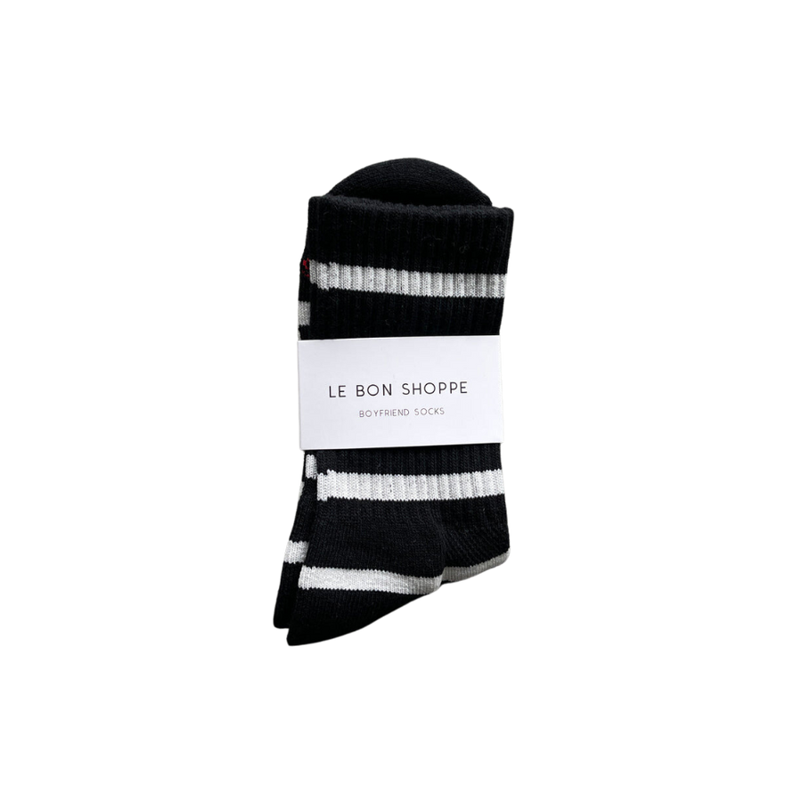 Twentyseven Toronto - Le Bon Shoppe Striped Boyfriend Socks - Black Stripe