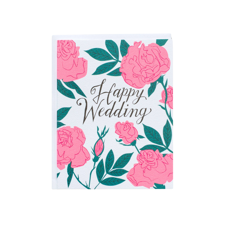 Twentyseven Toronto - Banquet Workshop Pastel Neon Roses Wedding Note Card