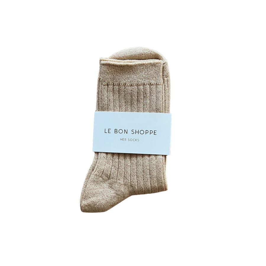 Twentyseven Toronto - Le Bon Shoppe Her Socks (MODAL Lurex) - Champagne Glitter