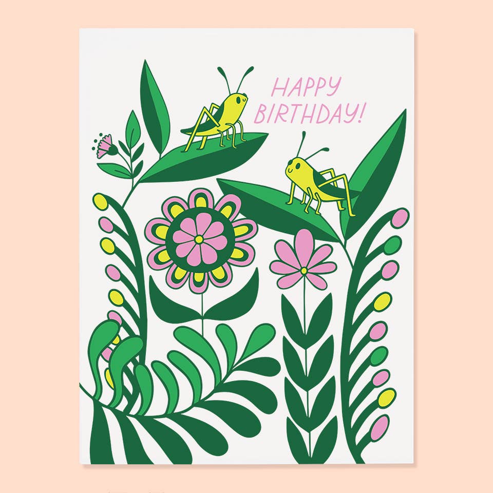 Grasshopper Bday Card