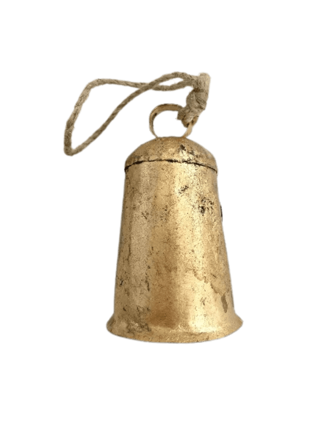 Fort & Field 4" Flared Mermaid Brass Finish Bell Wood Striker Jute Hanger | Twentyseven Toronto