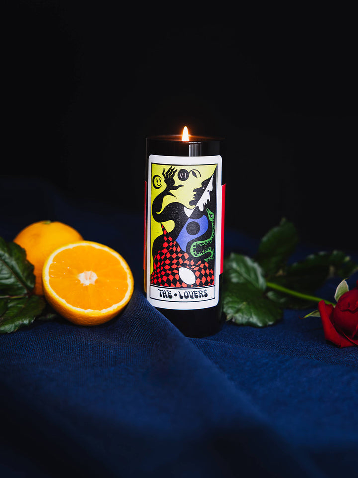 Tarot Candle - The Lovers (Blood Orange & Moss Romance)
