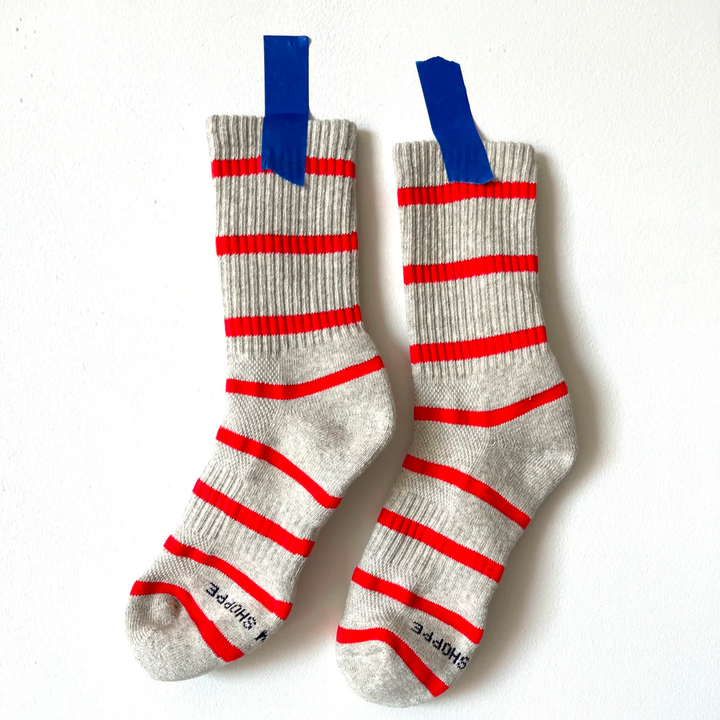 Twentyseven Toronto - Le Bon Shoppe Striped Boyfriend Socks - Red Stripe