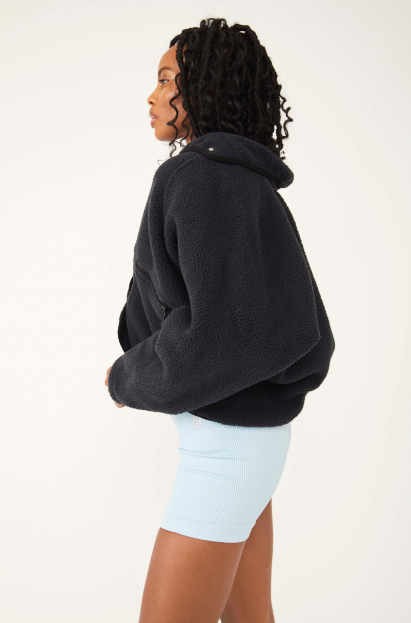Hit The Slopes Fleece Jacket - Black