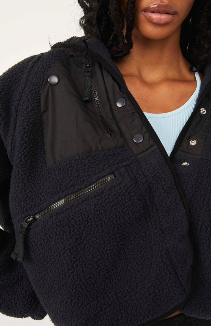 Hit The Slopes Fleece Jacket - Black