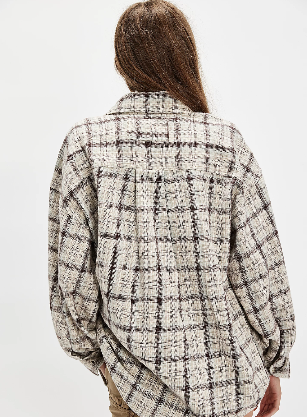We The Free Ashley Plaid Shirt- Ivory Combo
