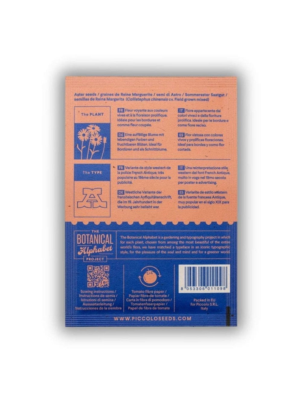 Piccolo Seeds A - Aster Seed Pack | Twentyseven Toronto