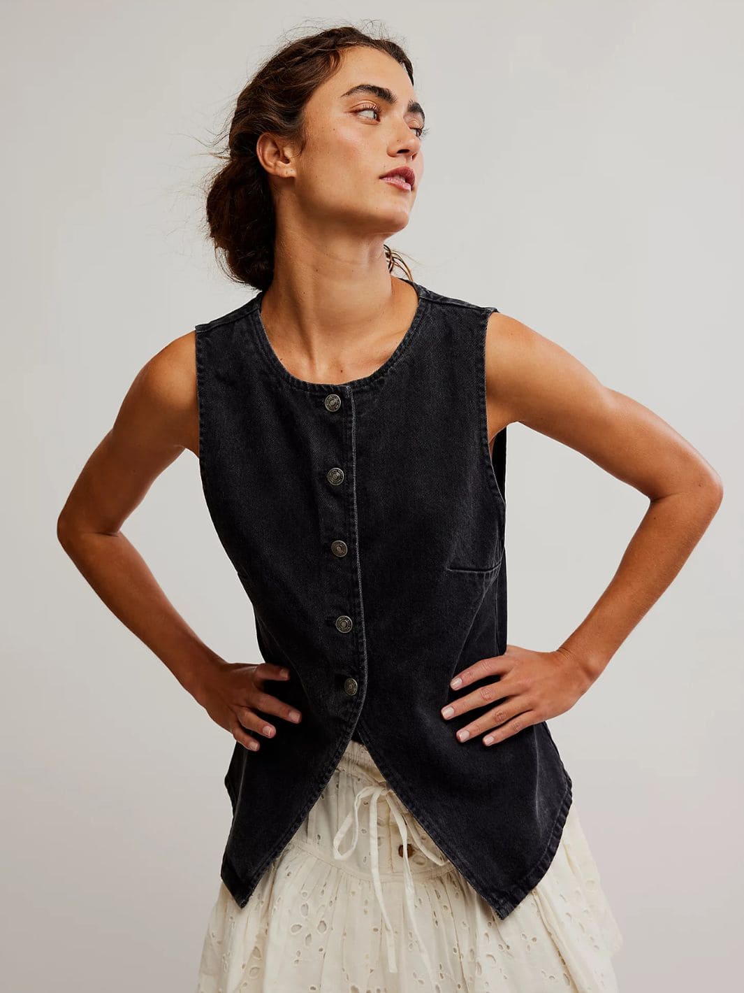 We the Free by Free People Aimee Vest - Black | Twentyseven Toronto