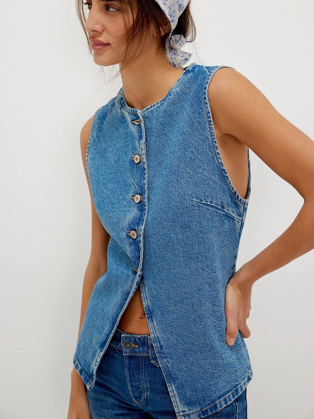 We the Free by Free People Aimee Vest in Ultra Light Beam | Twentyseven Toronto