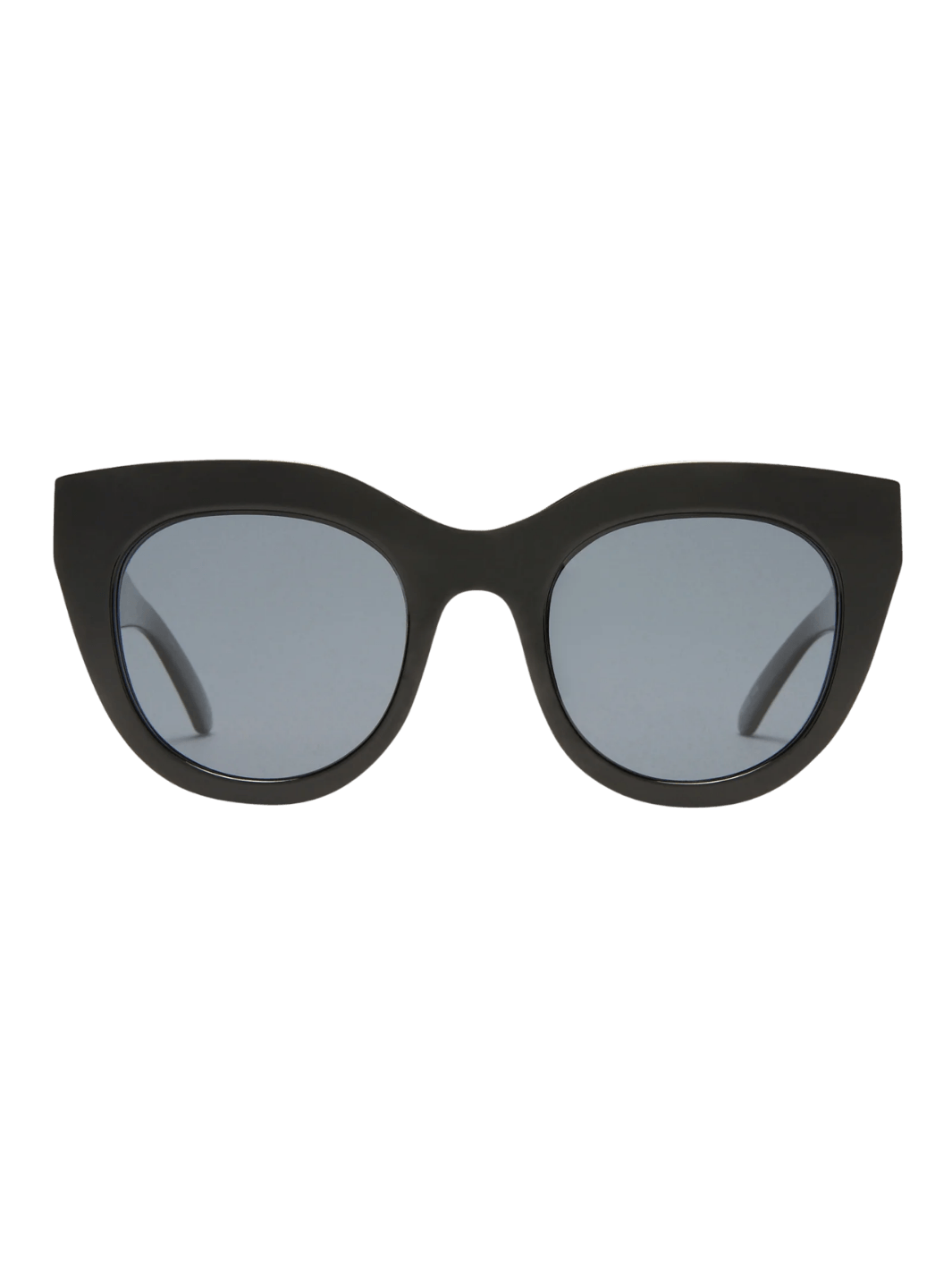 Product shot of the Le Specs Air Heart - Black sunglasses centered against a transparent background | Twentyseven Toronto