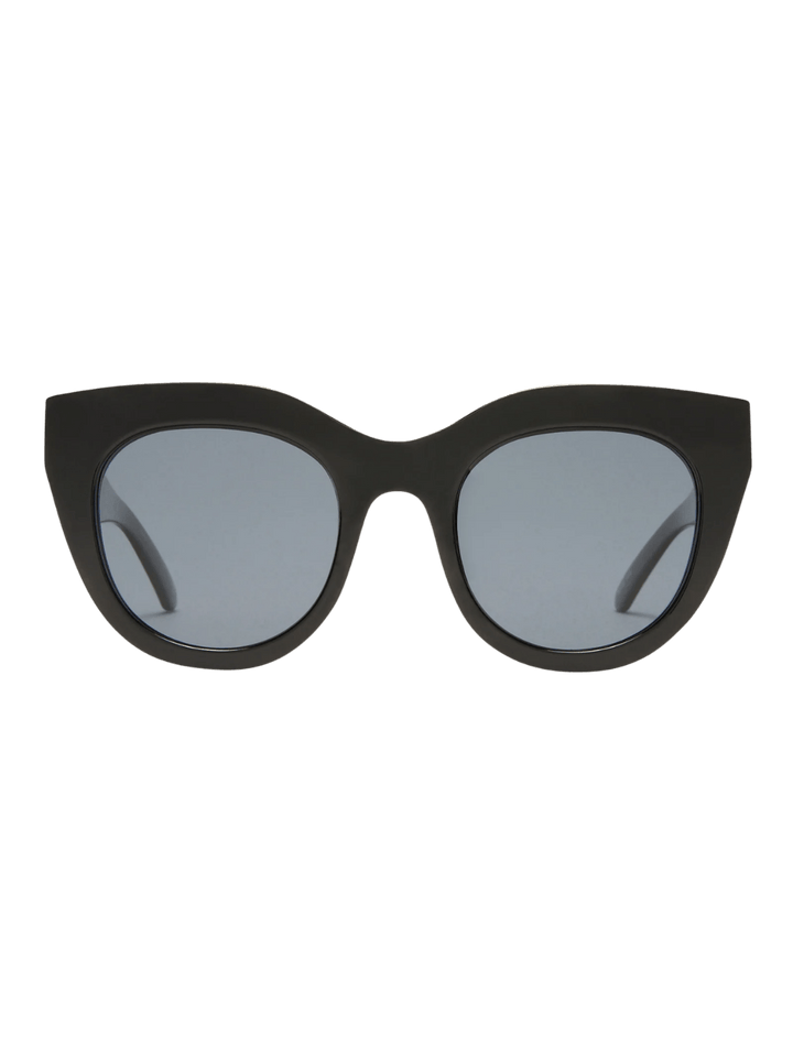 Product shot of the Le Specs Air Heart - Black sunglasses centered against a transparent background | Twentyseven Toronto