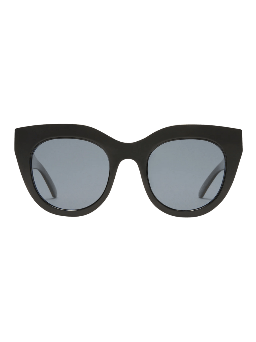 Product shot of the Le Specs Air Heart - Black sunglasses centered against a transparent background | Twentyseven Toronto