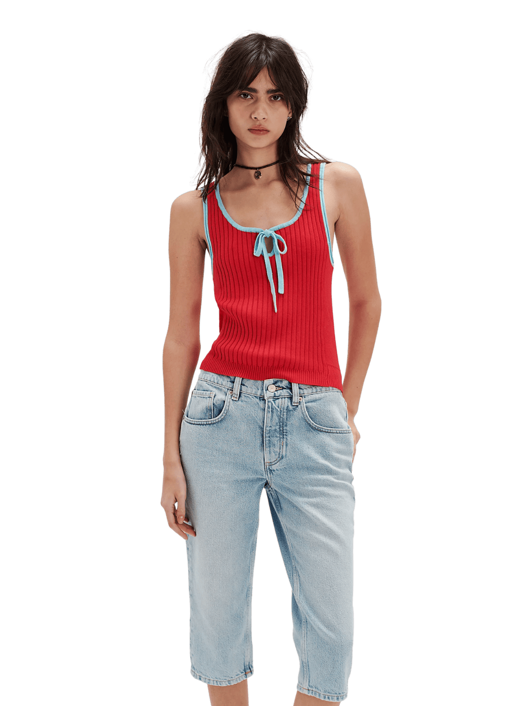 Free People All Star Sweater in Atlas Red Combo | Twentyseven Toronto