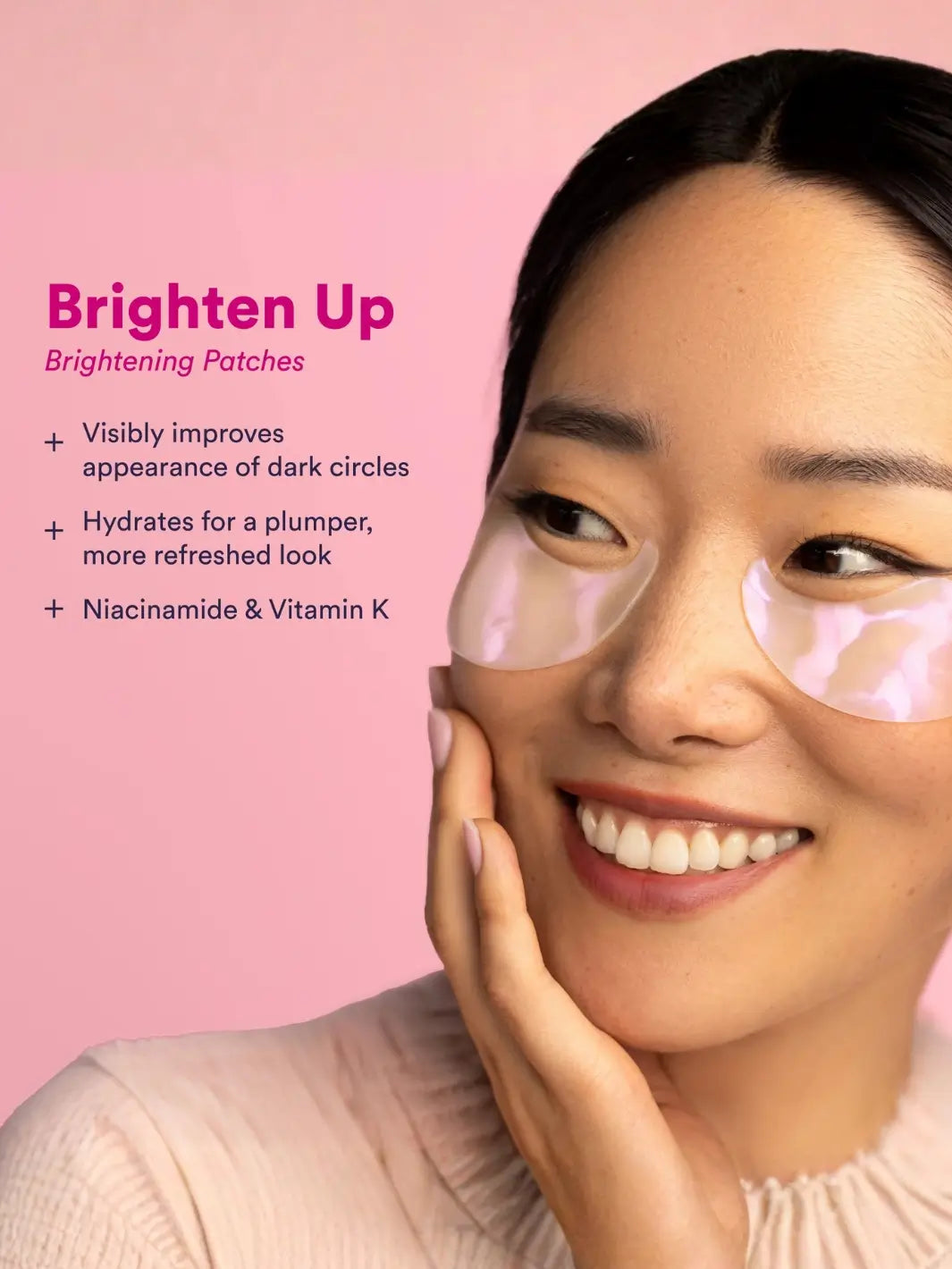 The Good Patch Brighten Up under-eye patches worn to help hydrate and improve the look of dark circles | Twentyseven Toronto