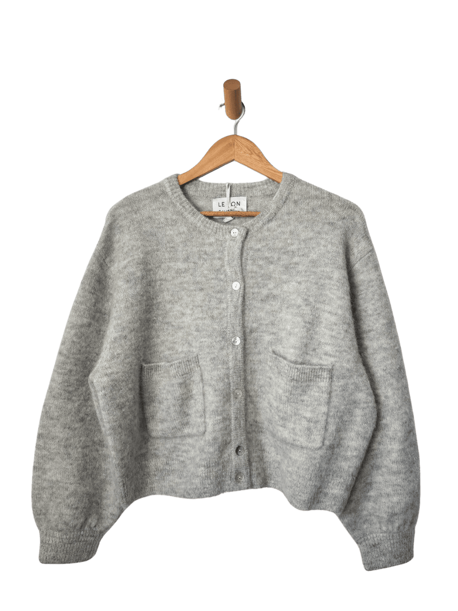 Le Bon Shoppe Amélie Alpaca Cardigan in Light Grey | Twentyseven Toronto