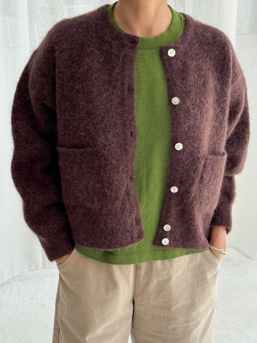 Le Bon Shoppe Amélie Alpaca Cardigan in Chocolate | Twentyseven Toronto