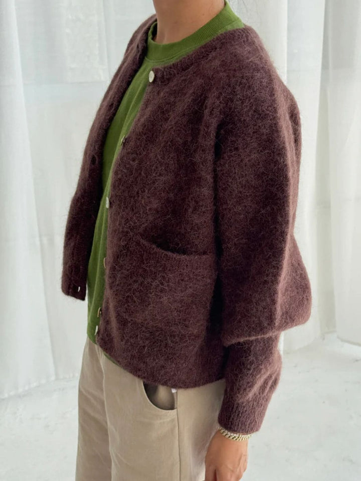 Le Bon Shoppe Amélie Alpaca Cardigan in Chocolate | Twentyseven Toronto