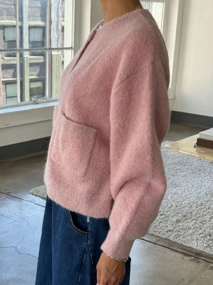 Le Bon Shoppe Amélie Alpaca Cardigan in Pink Rosé | Twentyseven Toronto