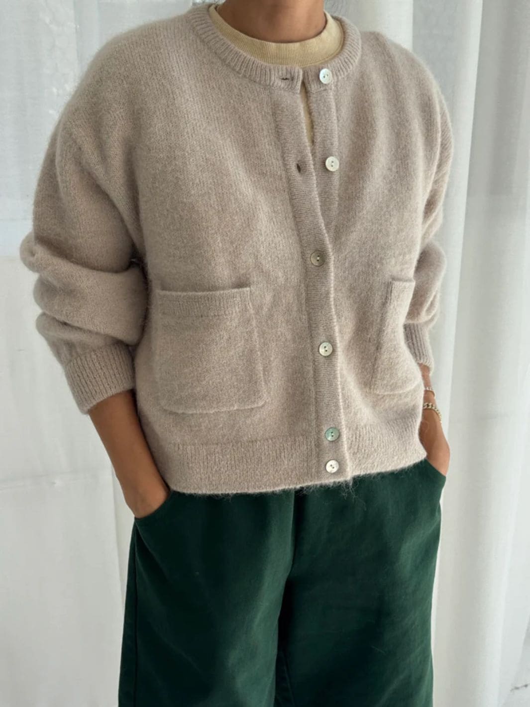 Le Bon Shoppe Amélie Alpaca Cardigan in Smoke | Twentyseven Toronto